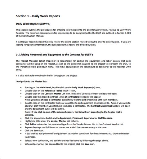 how to write a work report sample pdf